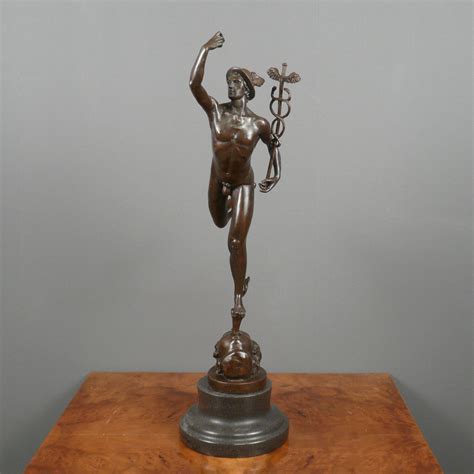 hermes in bronzo|Bronze statuette of Hermes .